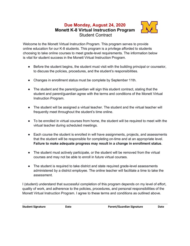 English Virtual Contract