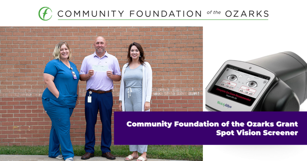 Community Foundation of the Ozarks Grant - Spot Vision Screener 