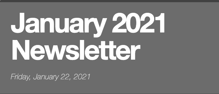 January 2021 Newsletter 