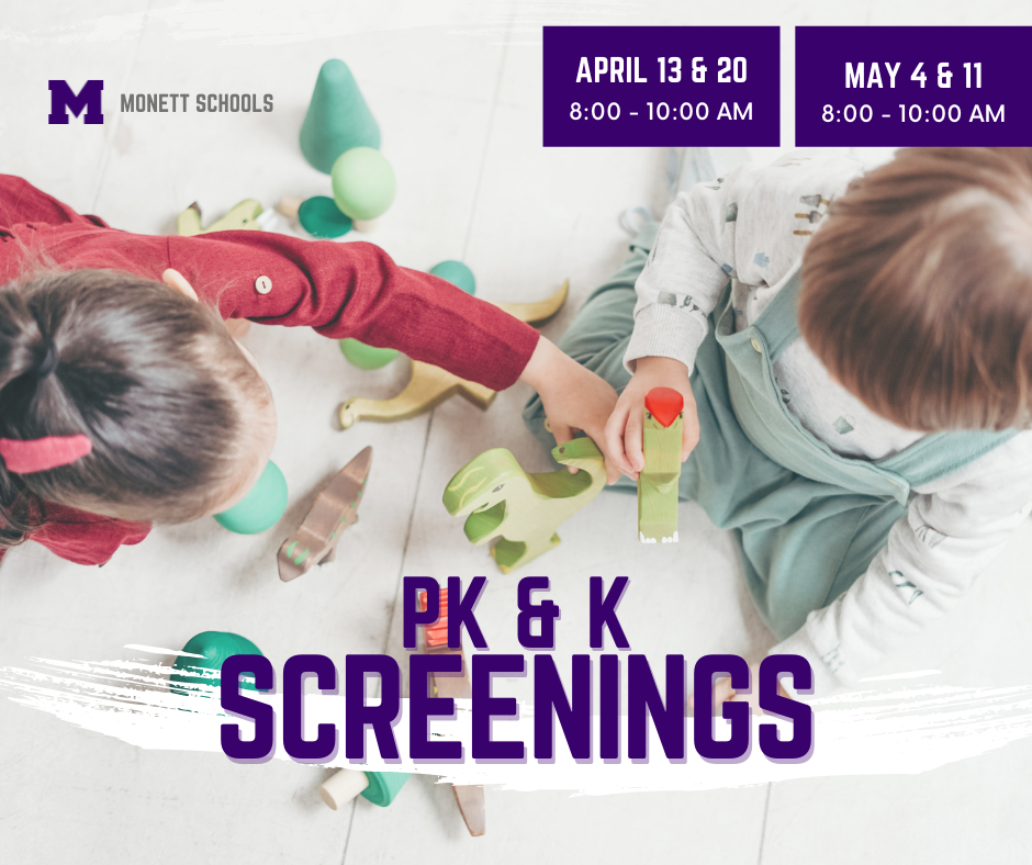 Monett Schools, April 13 & 20, 8:00-10: 00 am, May 4& 11, 8:00-10:00 am.
