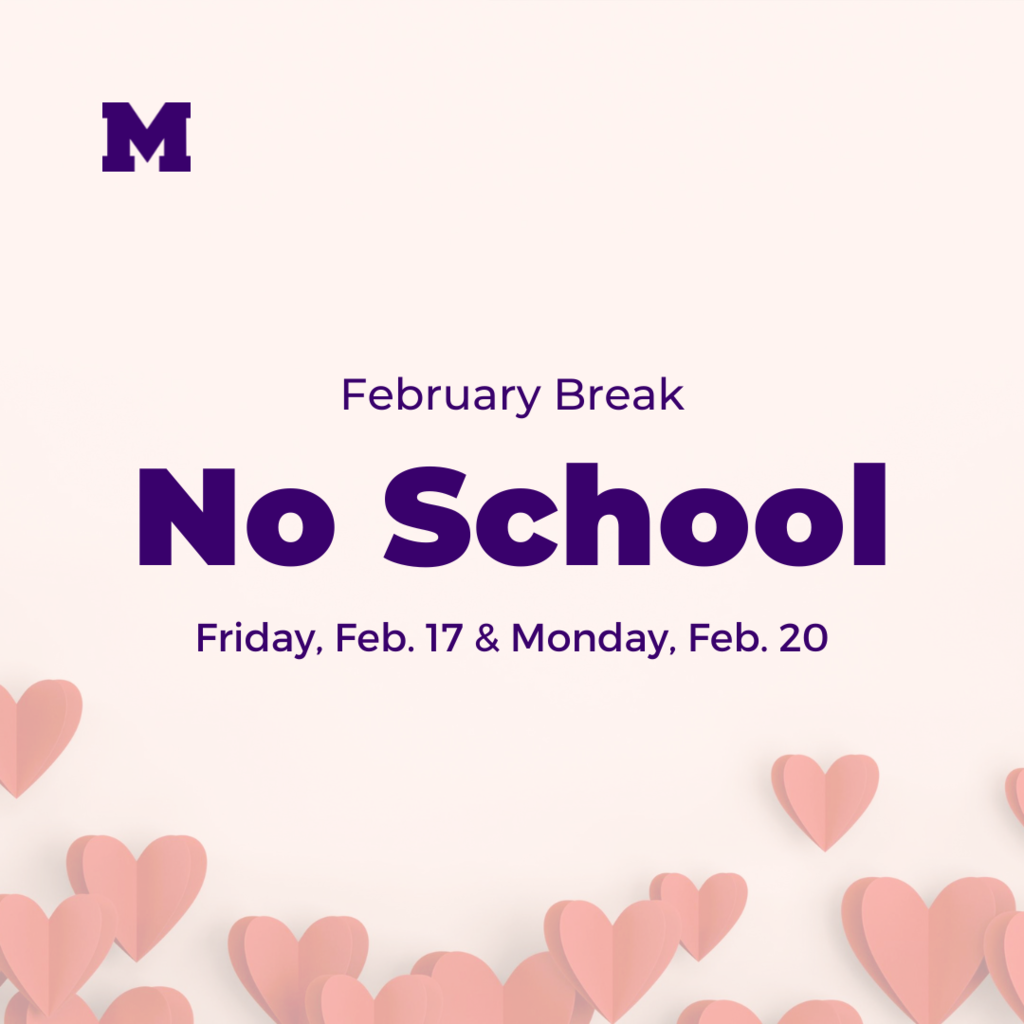No School Feb 17 & 20