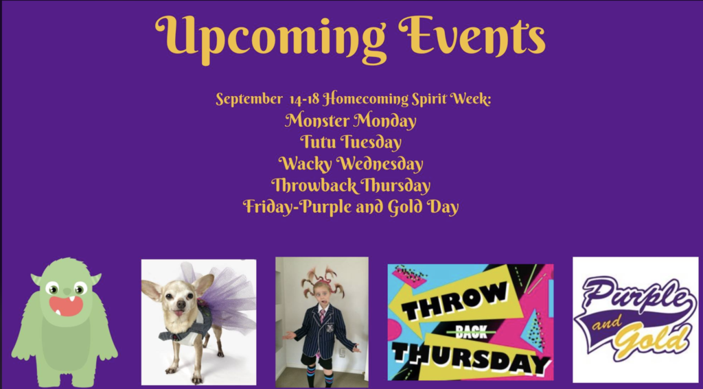 Sept. 14-18: Homecoming Spirt Week!